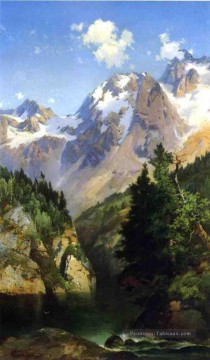 A Rocky Montagne Peak Territoire de l’Idaho paysage Thomas Moran Peinture à l'huile